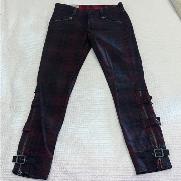 Polo Ralph Lauren Denim - Polo by Ralph Lauren Black and Red Plaid Skinny Jeans